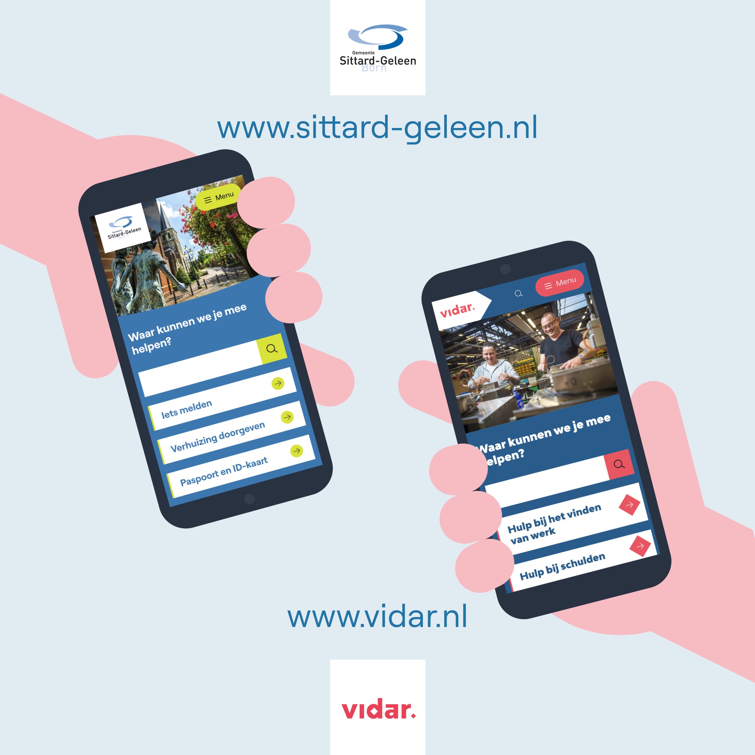 Afbeelding nieuwe website Sittard-Geleen en Vidar